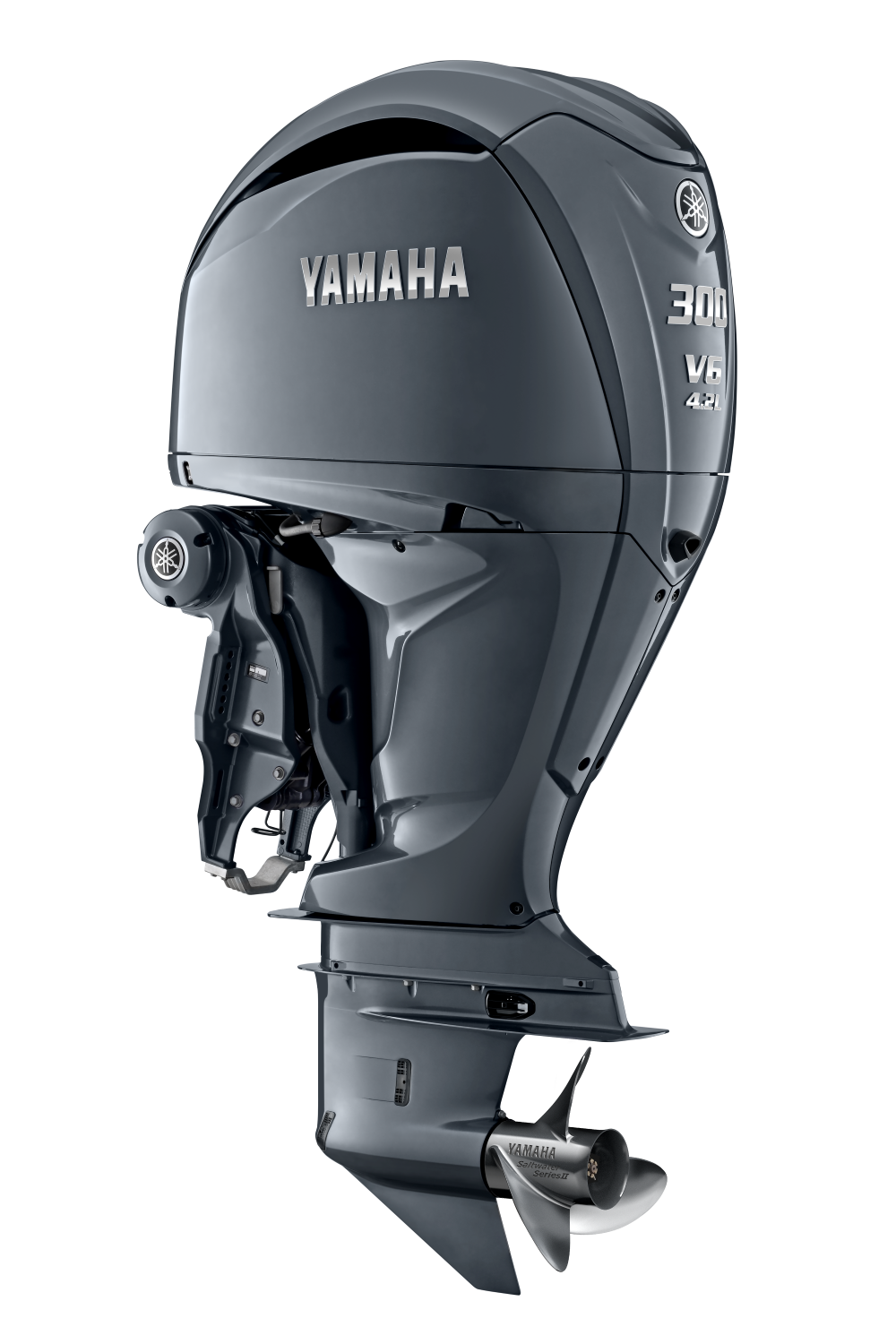 Yamaha F300 V6 Offshore (digital electric steering, grey)