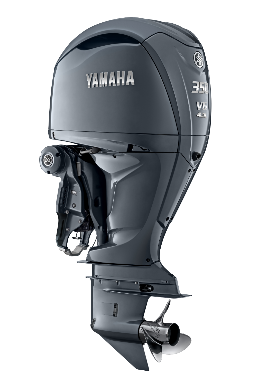 Yamaha F350 V6 Offshore (digital electric steering, grey)